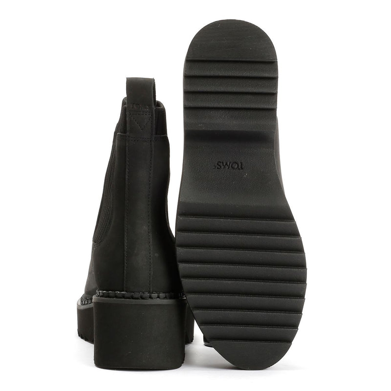 TOMS Millie Nubuck Leather Women's Black Boots