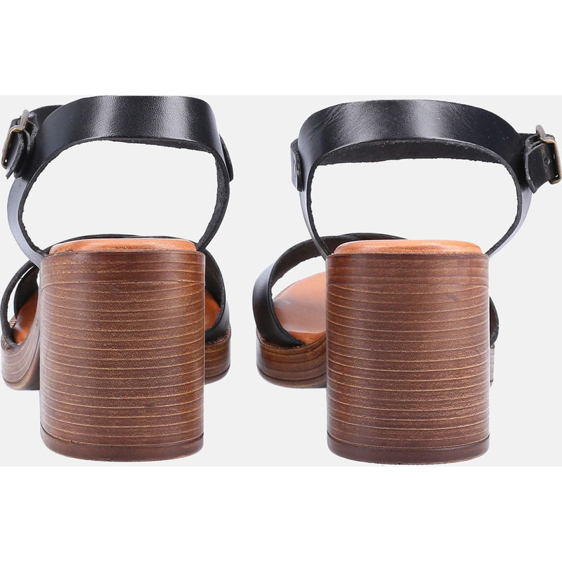 Hush Puppies Georgia Leather Women's Black Sandals