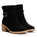 TOMS Hailey Buckle Suede Women's Black Boots