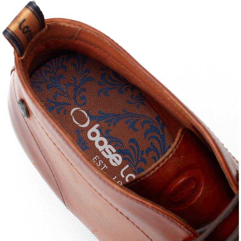 Base London Wallis Leather Men's Burnt Tan Ankle Boots