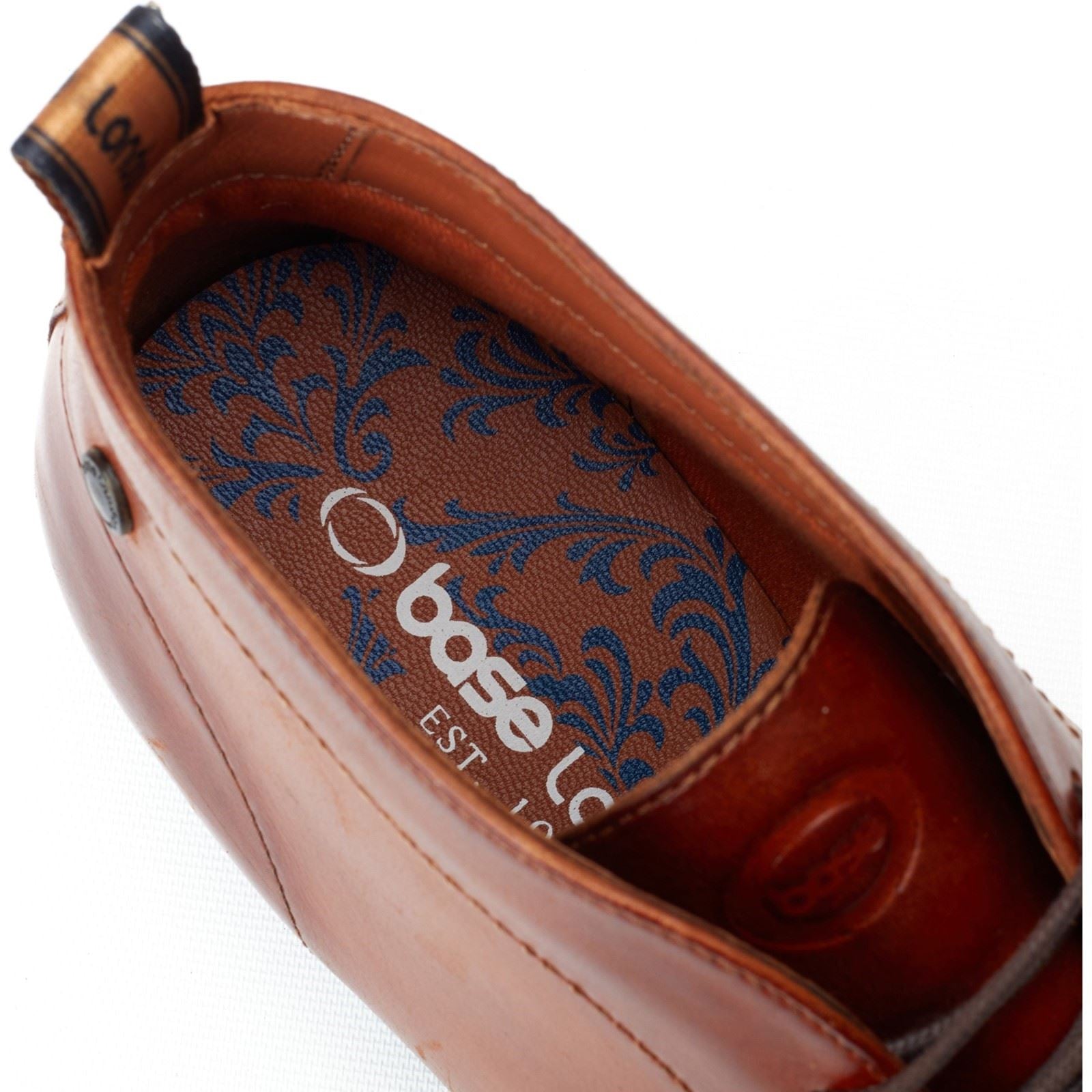 Base London Wallis Leather Men's Burnt Tan Ankle Boots