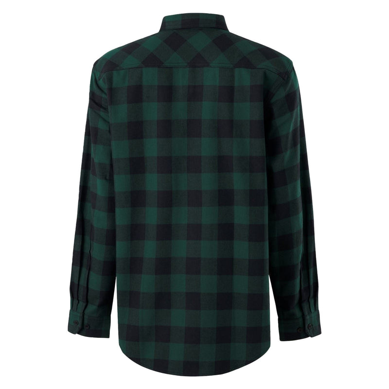 Hard Yakka Long Sleeve Check Flannel Cotton Men's Green Casual Shirt