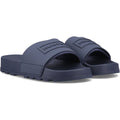 Hunter Core Embossed Slider Synthetic Hunter Navy Slides