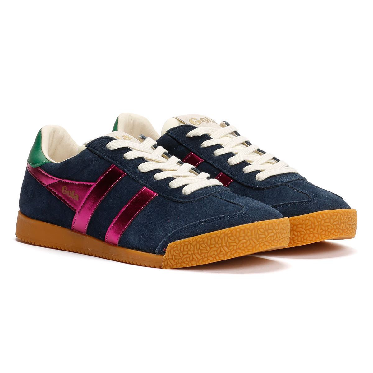 Gola Elan Glitz Suede Women's Navy/Fuchsia/Emerald Sneakers