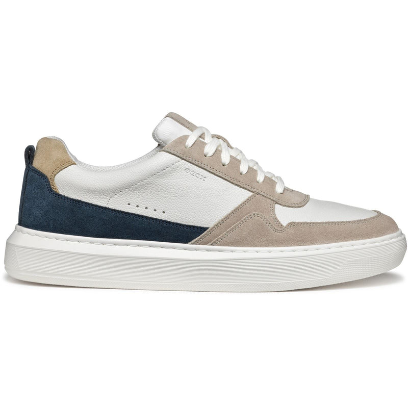 Geox U DEIVEN Leather/Suede Men's Sand/White Sneakers