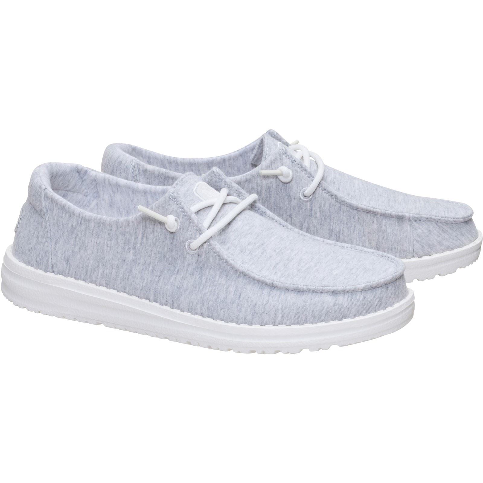HEYDUDE Wendy Stretch Jersey Textile Women's Light Grey Loafers