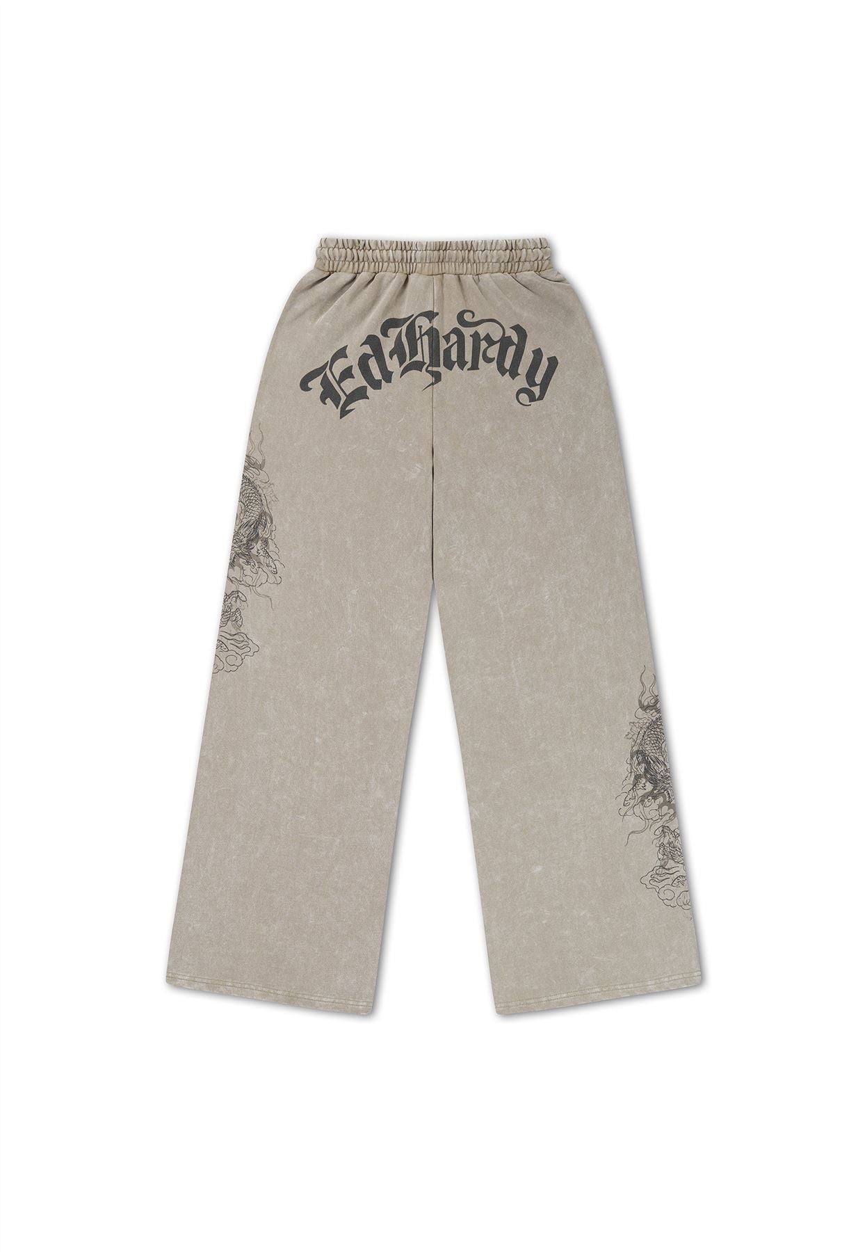 Ed Hardy Gothic Dragon Stone Wash Women's Gray Joggers