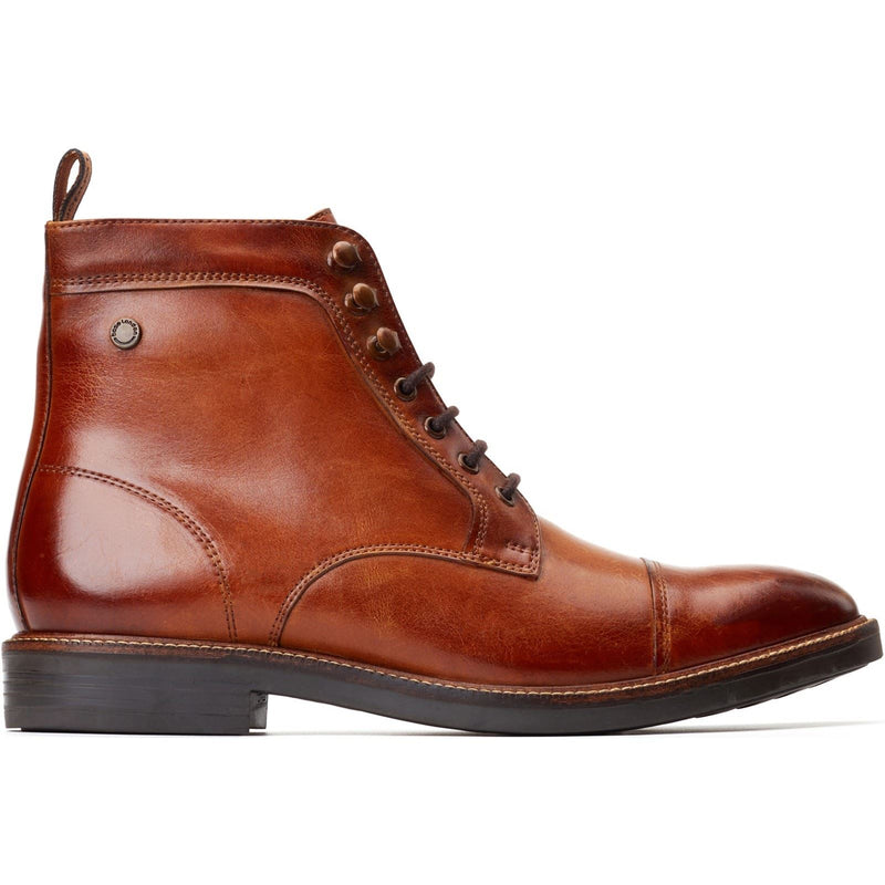 Base London Plymouth Leather Men's Burnt Tan Ankle Boots