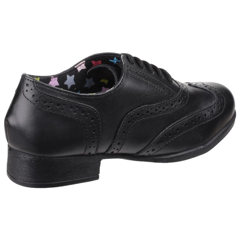 Hush Puppies Kada Junior Girls Black Leather Brogues