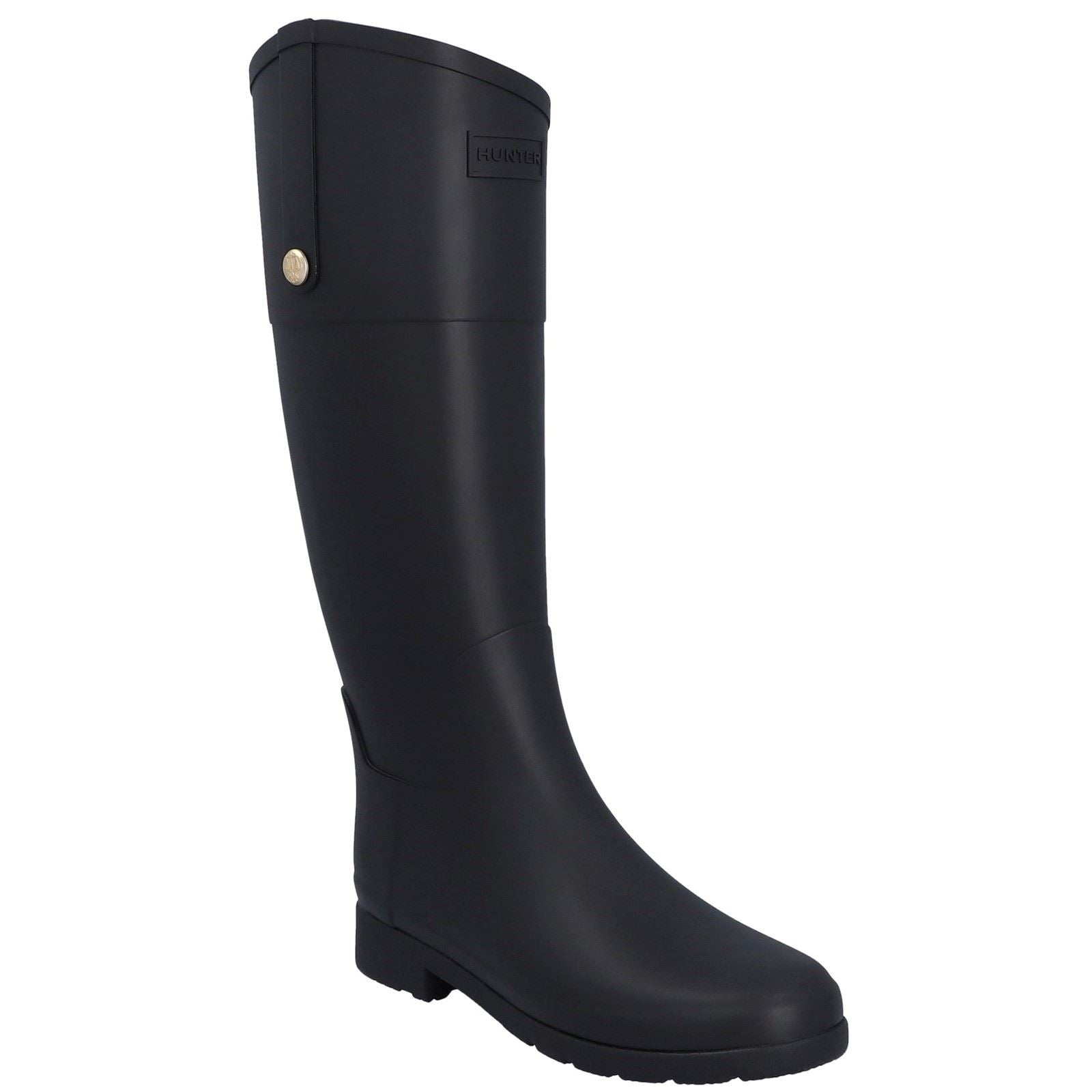 Hunter Refined Riding Boot Rubber Women's Black Wellington Boots