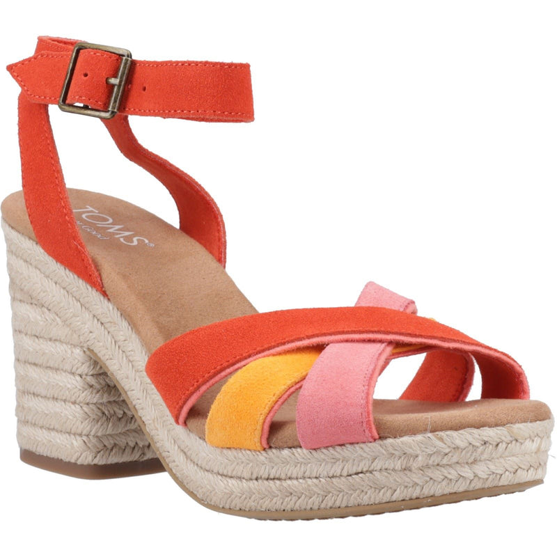 TOMS Majorca Strappy Leather Women's Flame Sandals