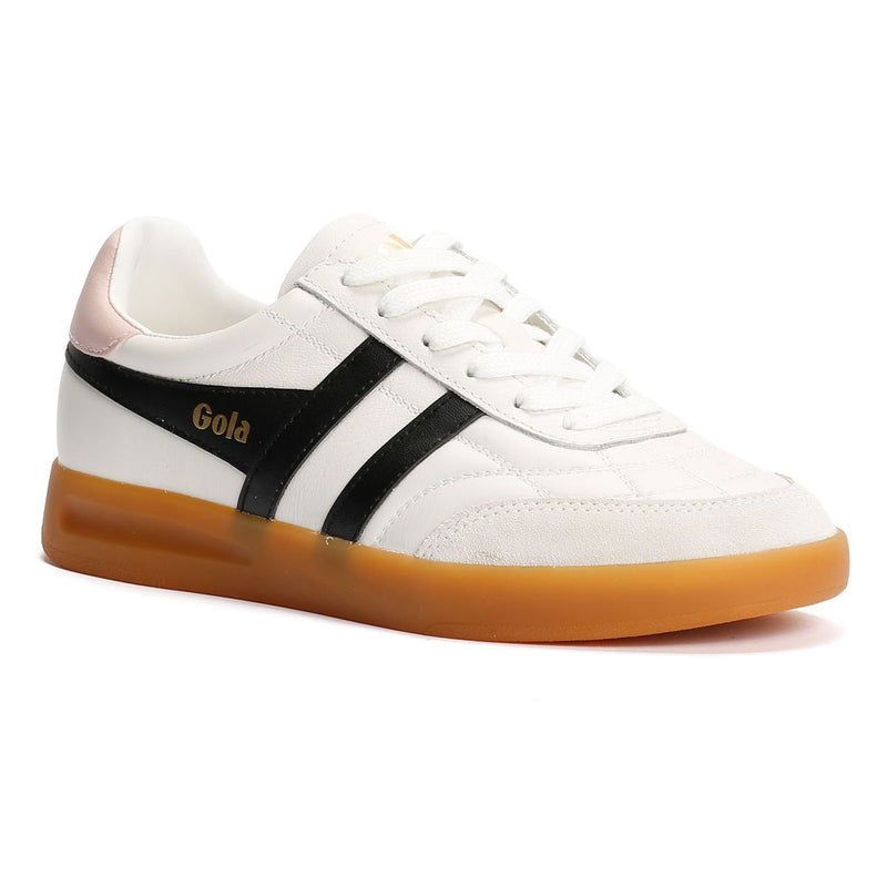 Gola Stadia Leather Women's White/Black/Chalk Pink Sneakers