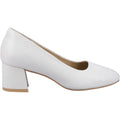 Hush Puppies Alicia Court Shoe Leather Women's Ivory Heels