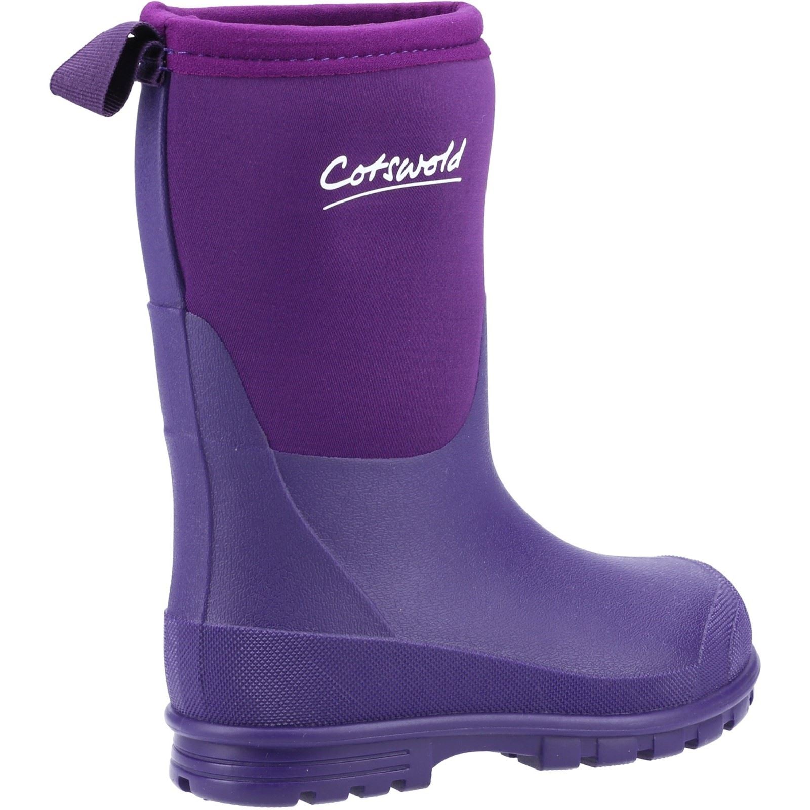 Cotswold Hilly Synthetic Purple Wellington Boots