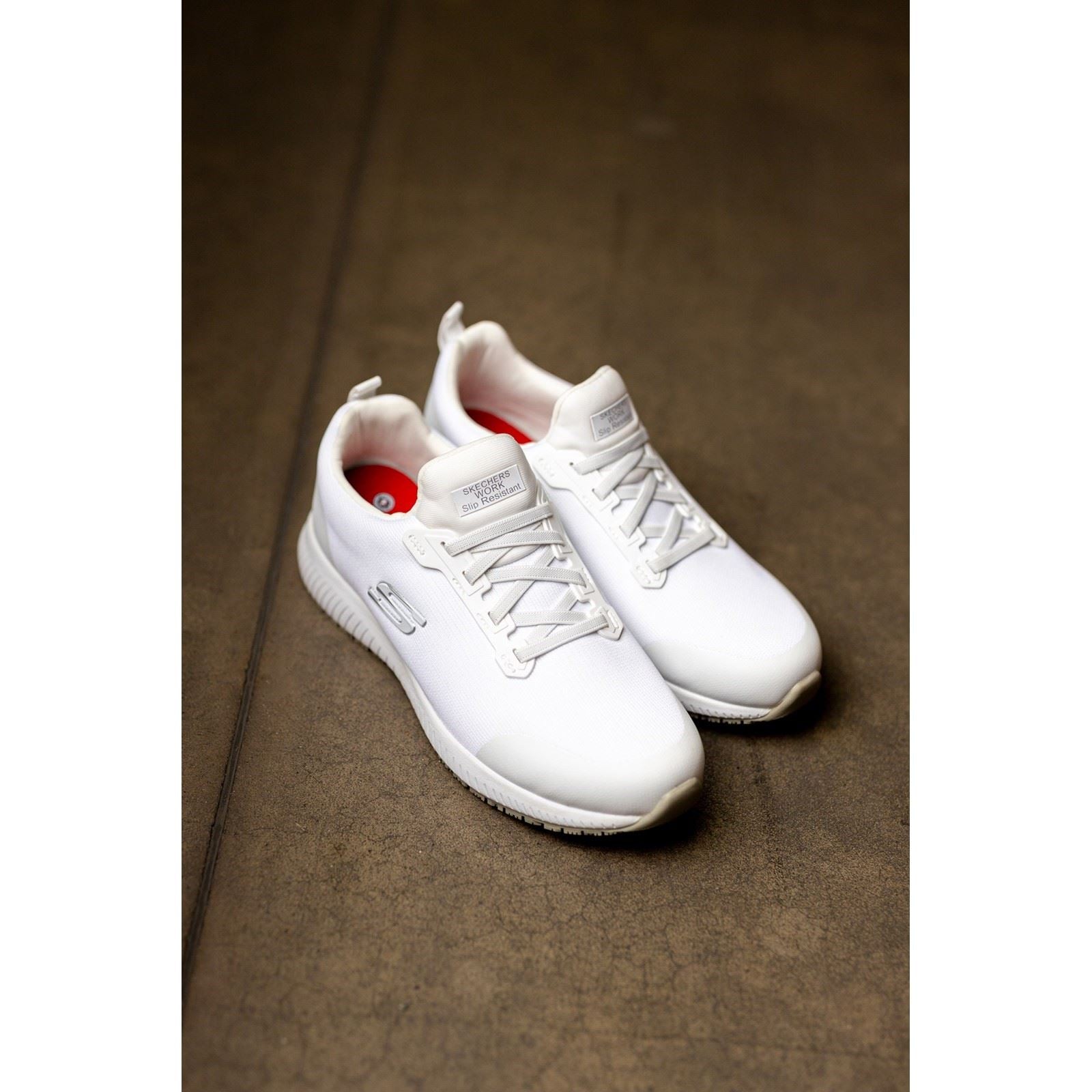 Skechers Workwear Squad SR Myton Textile Men's White Safety Sneakers
