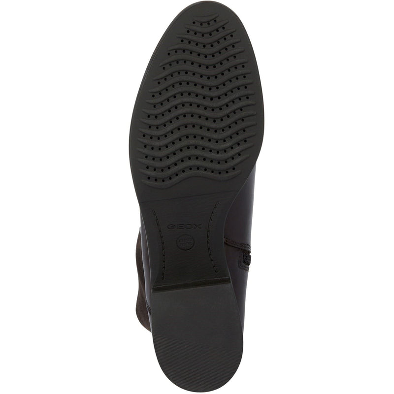 Geox D Felicity Leather Women's Coffee Boots