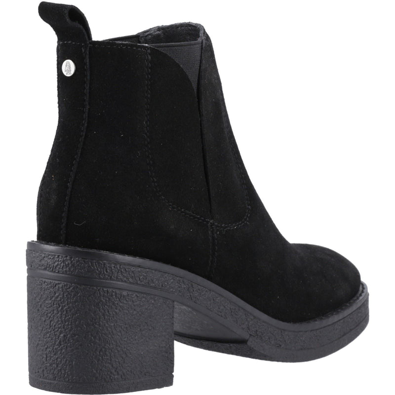 Hush Puppies Felicia Suede Women's Black Heeled Chelsea Boots