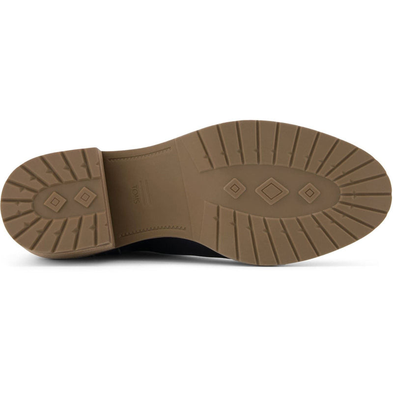 TOMS Hailey Leather Women's Black Heeled Ankle Boots