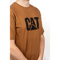 Caterpillar Trademark Logo Cotton Men's Bronze T-Shirt