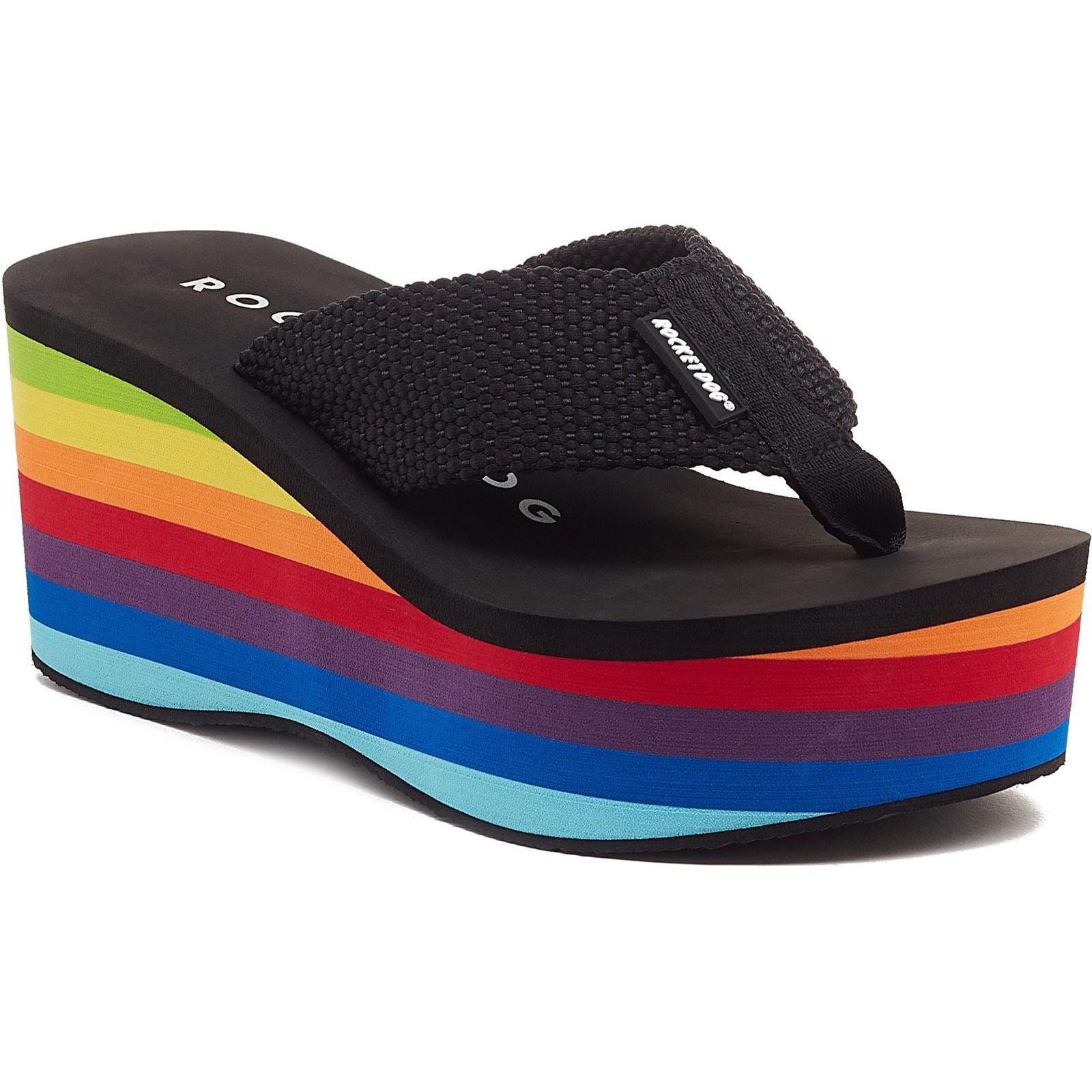 Rocket Dog Crush Cotton Women's Black Wedges