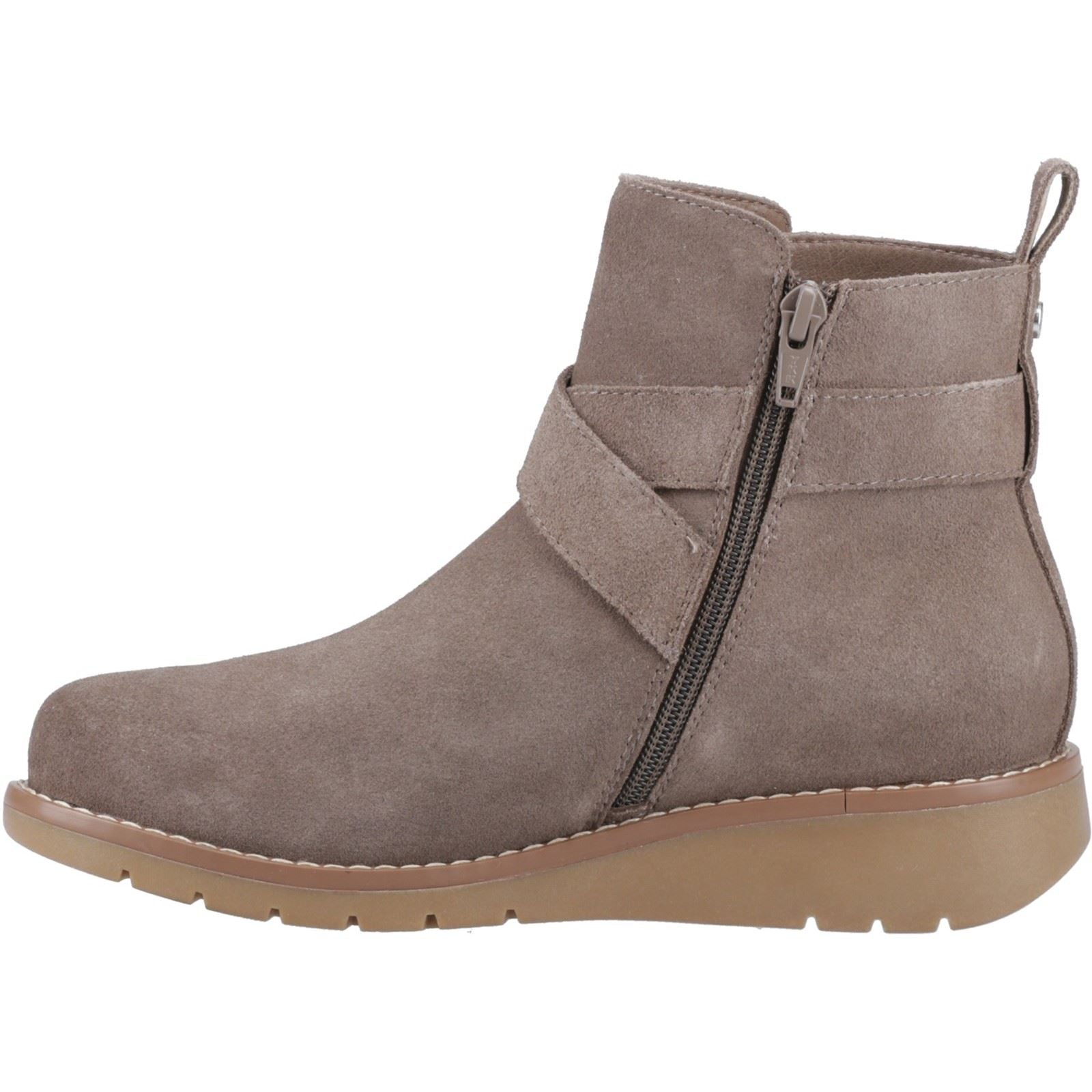 Hush Puppies Lyra Suede Women's Taupe Winter Ankle Boots
