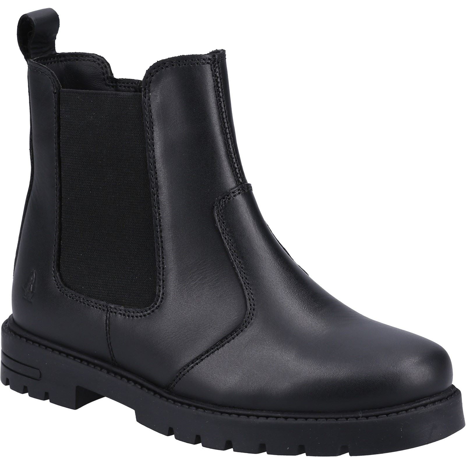 Hush Puppies Laura JNR Leather Girls's Black Boots