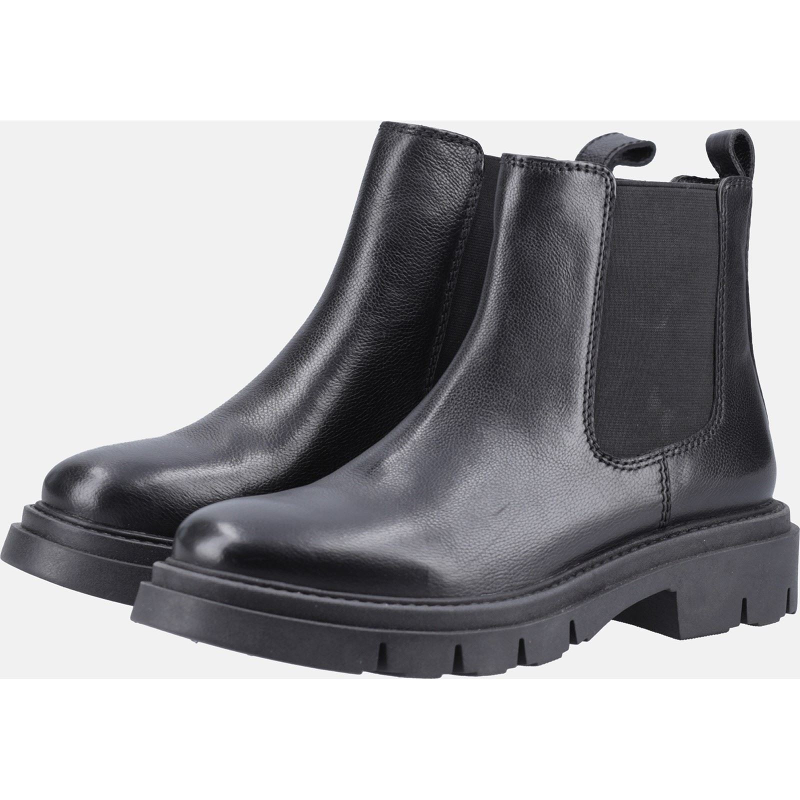 Hush Puppies Raya Chelsea Leather Women's Black Boots