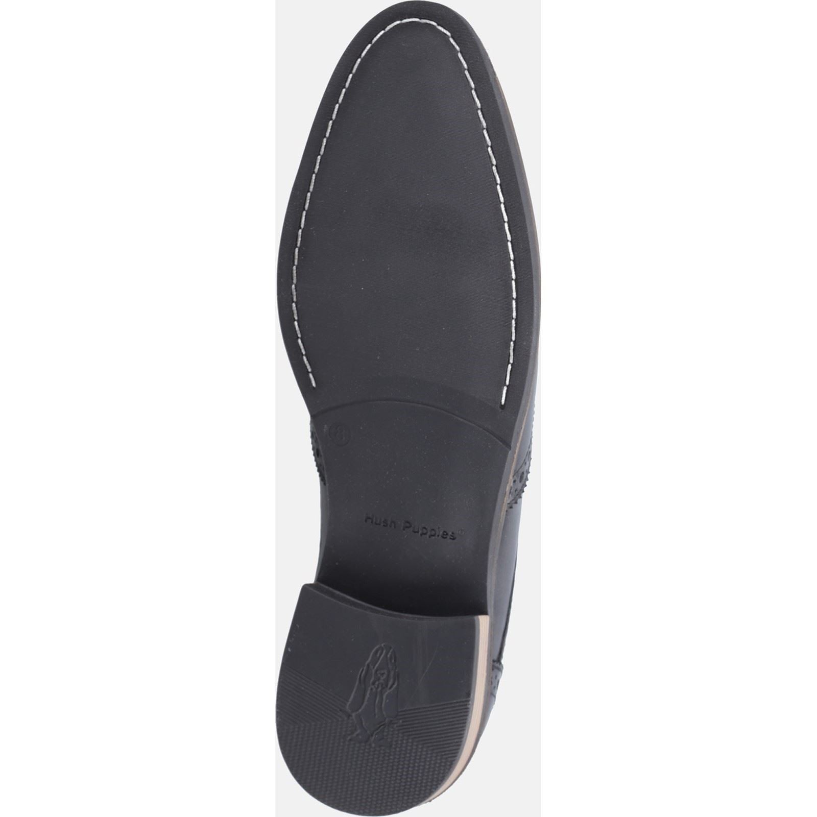 Hush Puppies Dustin Brogue Leather Men's Black Brogues Shoes