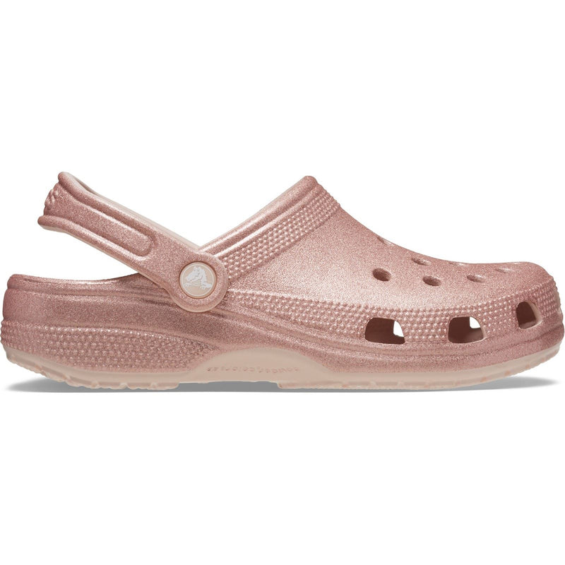 Crocs Classic Glitter Synthetic Quartz Clogs