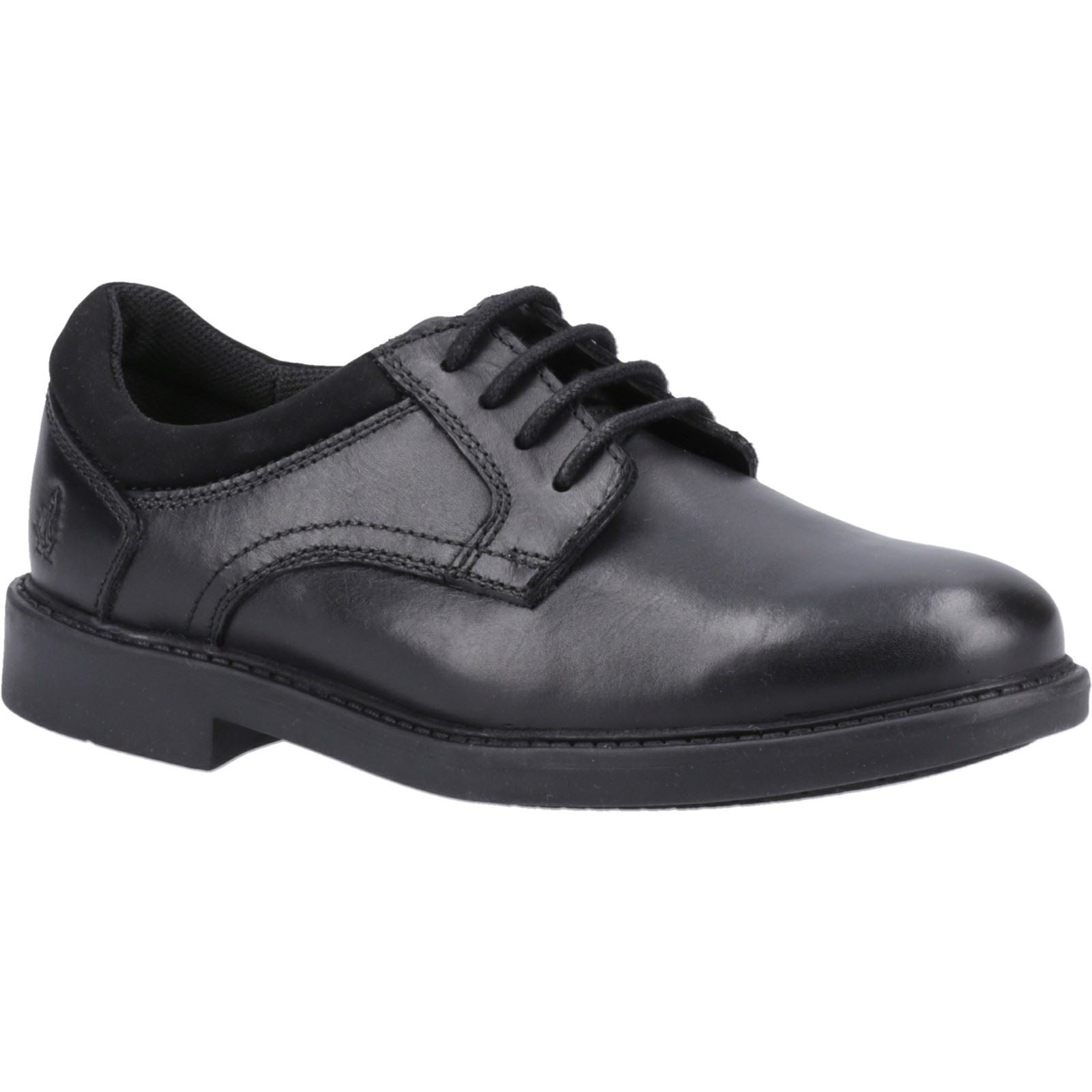 Hush Puppies Tommy Senior Leather Boys's Black Shoes