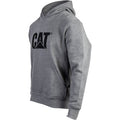 Caterpillar Trademark Cotton Men's Grey Hooded Sweatshirt