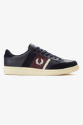 Fred Perry B725 Leather Suede Men's Navy/Ecru/Oxblood Sneakers