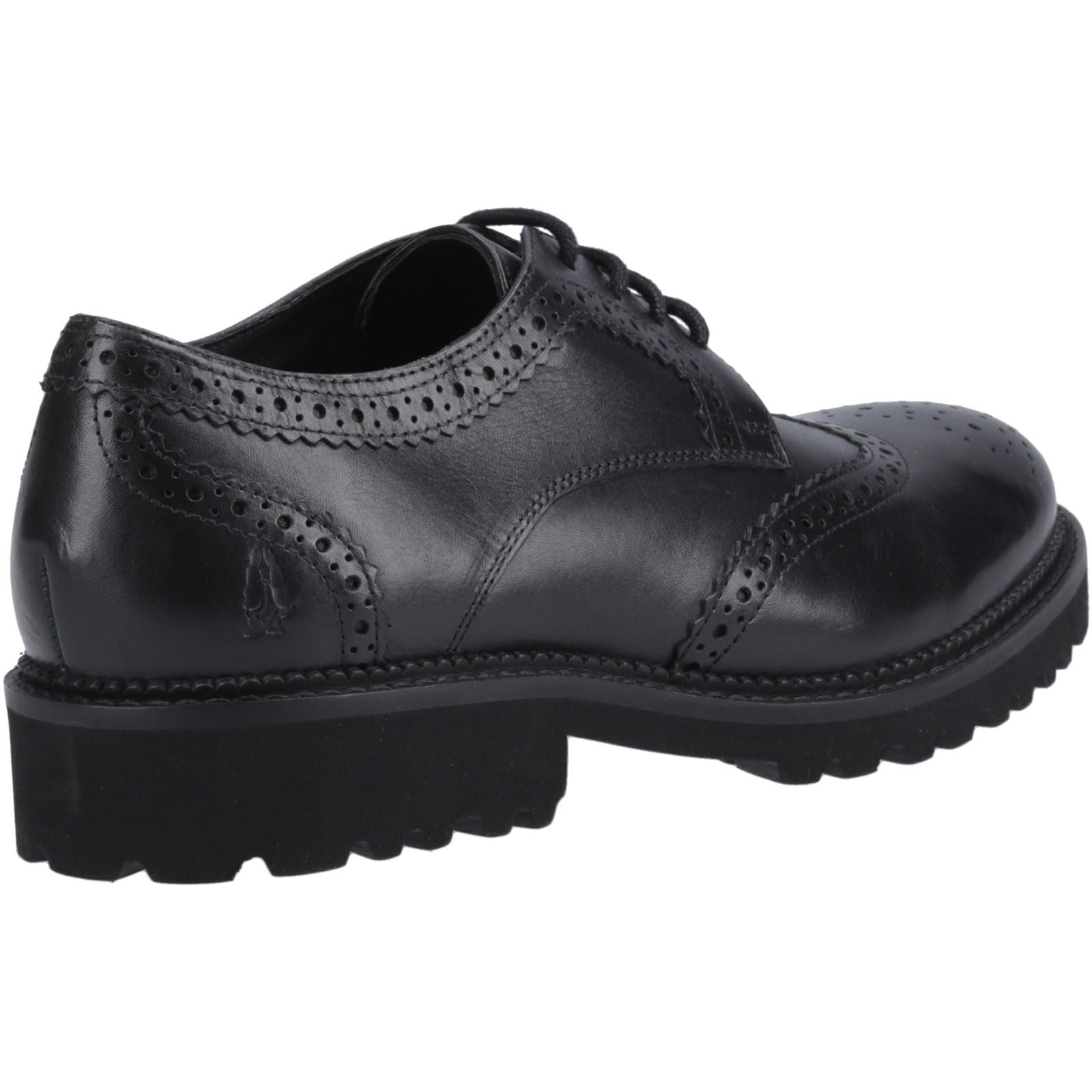 Hush Puppies Gabi Lace Up Leather Girls's Black Brogues