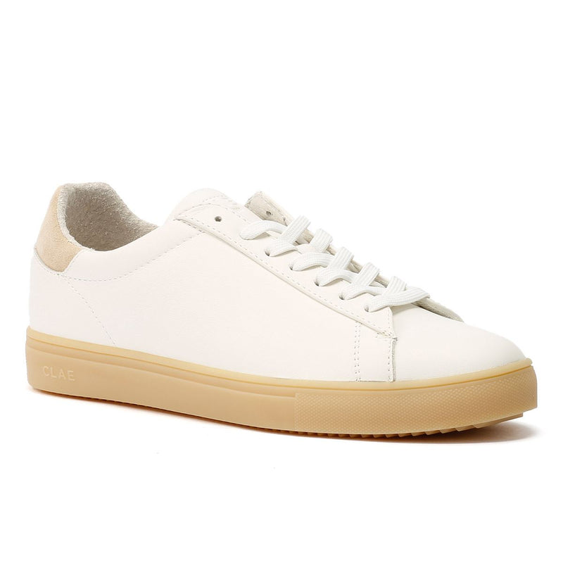 Clae Bradley Leather Men's White/Natural Gum Sneakers