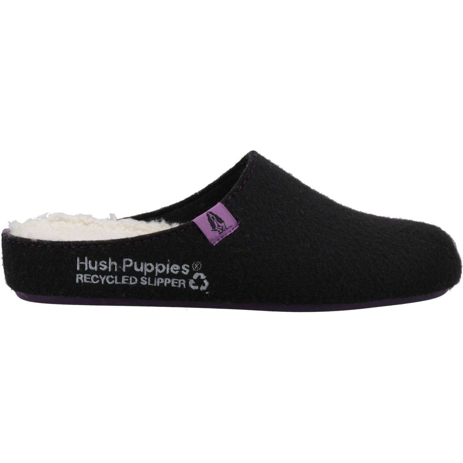 Hush Puppies The Good 90% Recycled RPET Synthetic Women's Black Slippers