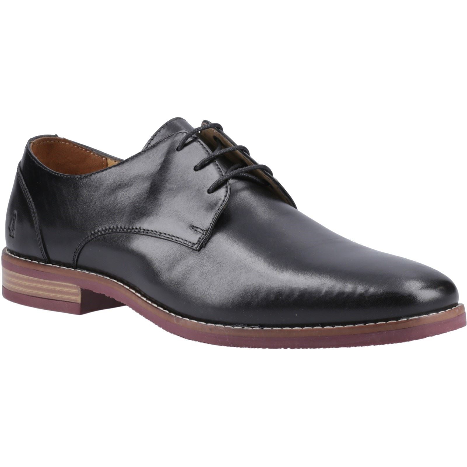 Hush Puppies Mike Leather Men's Black Lace-Up Shoes