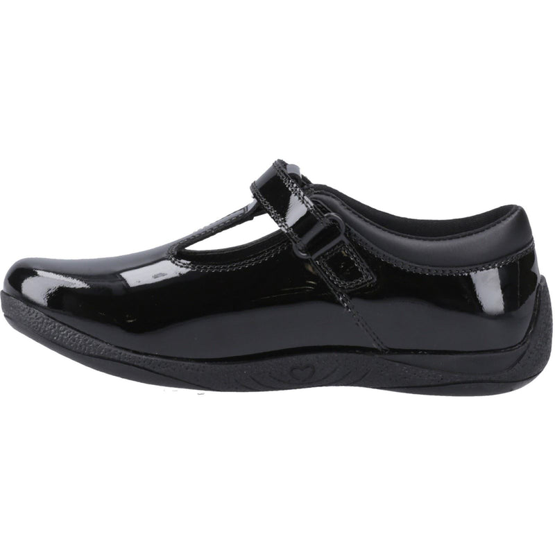 Hush Puppies Caitlin T-Bar Leather Girls's Black Shoes