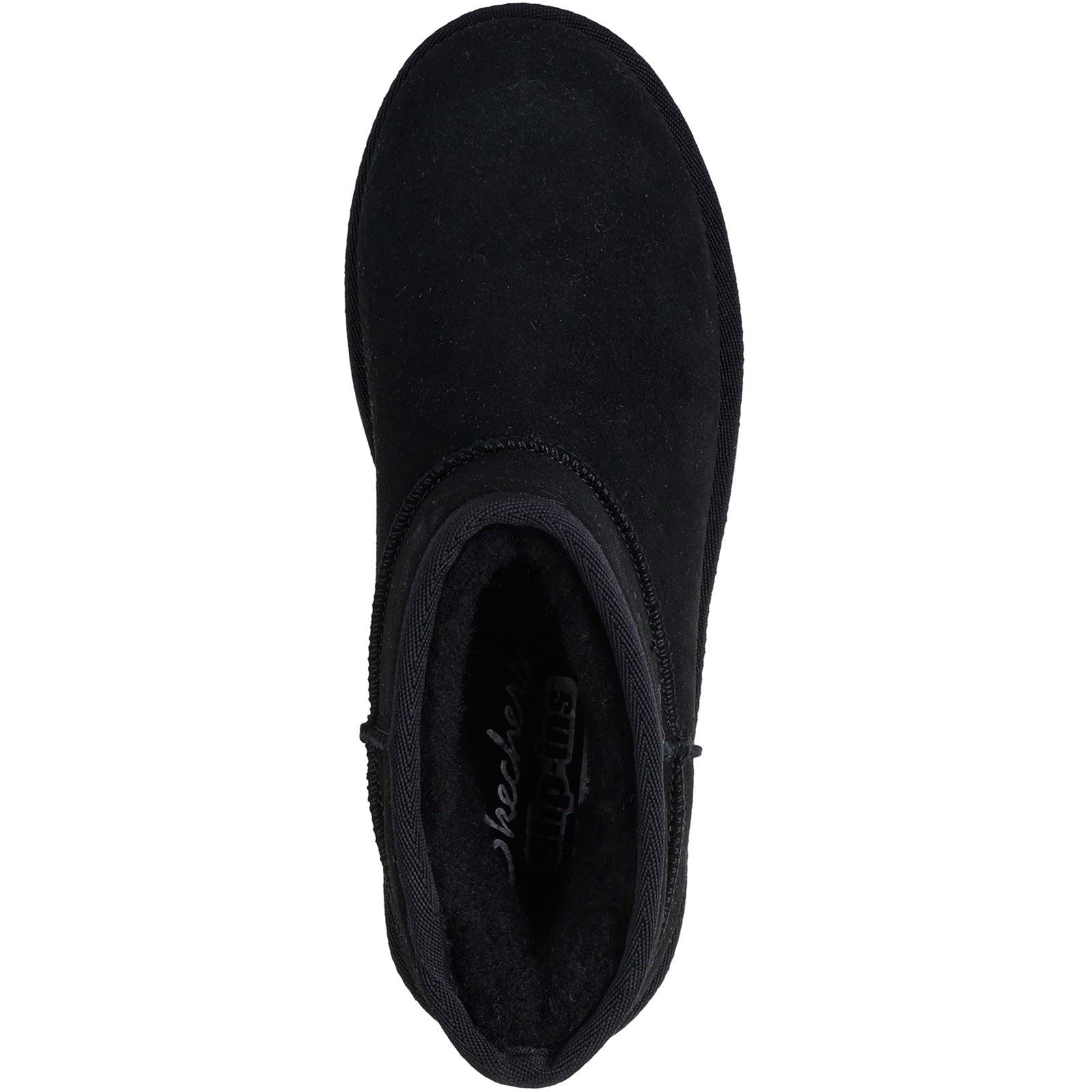 Skechers Keep Cozy Leather Women's Black Winter Ankle Boots