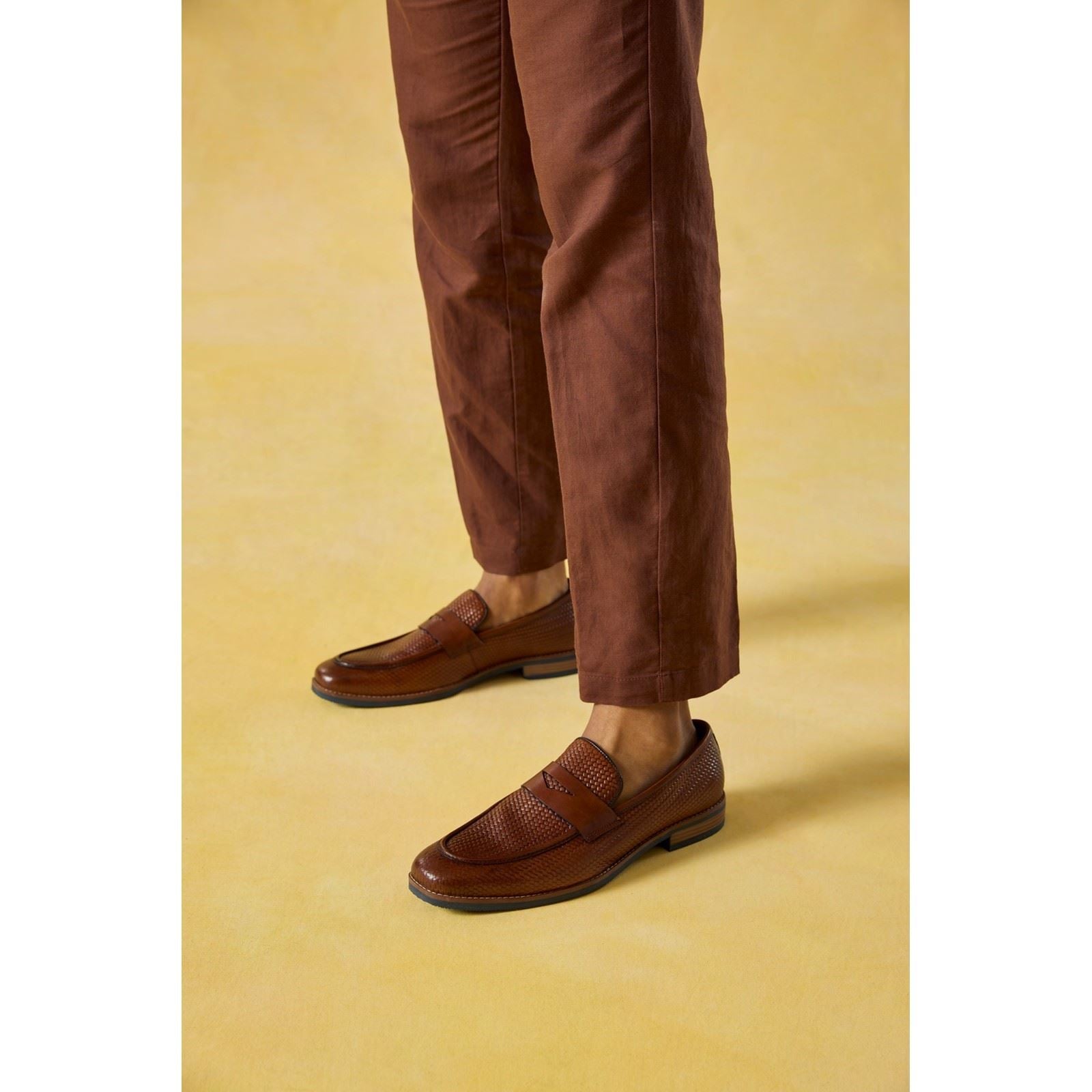 Hush Puppies Mitchell Leather Men's Tan Loafers