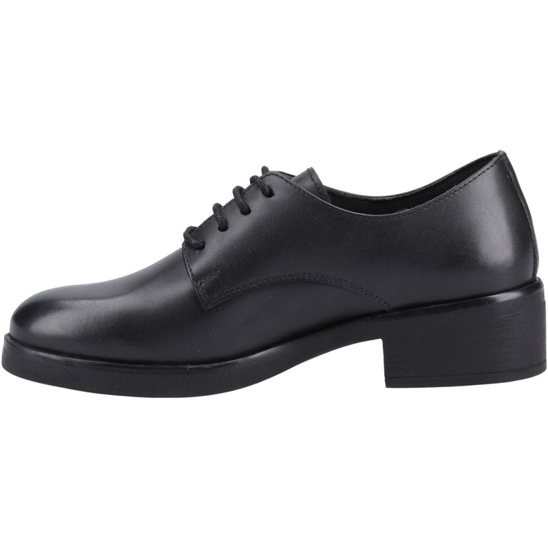 Hush Puppies Anastasia Senior Leather Girls's Black Lace-Up Shoes