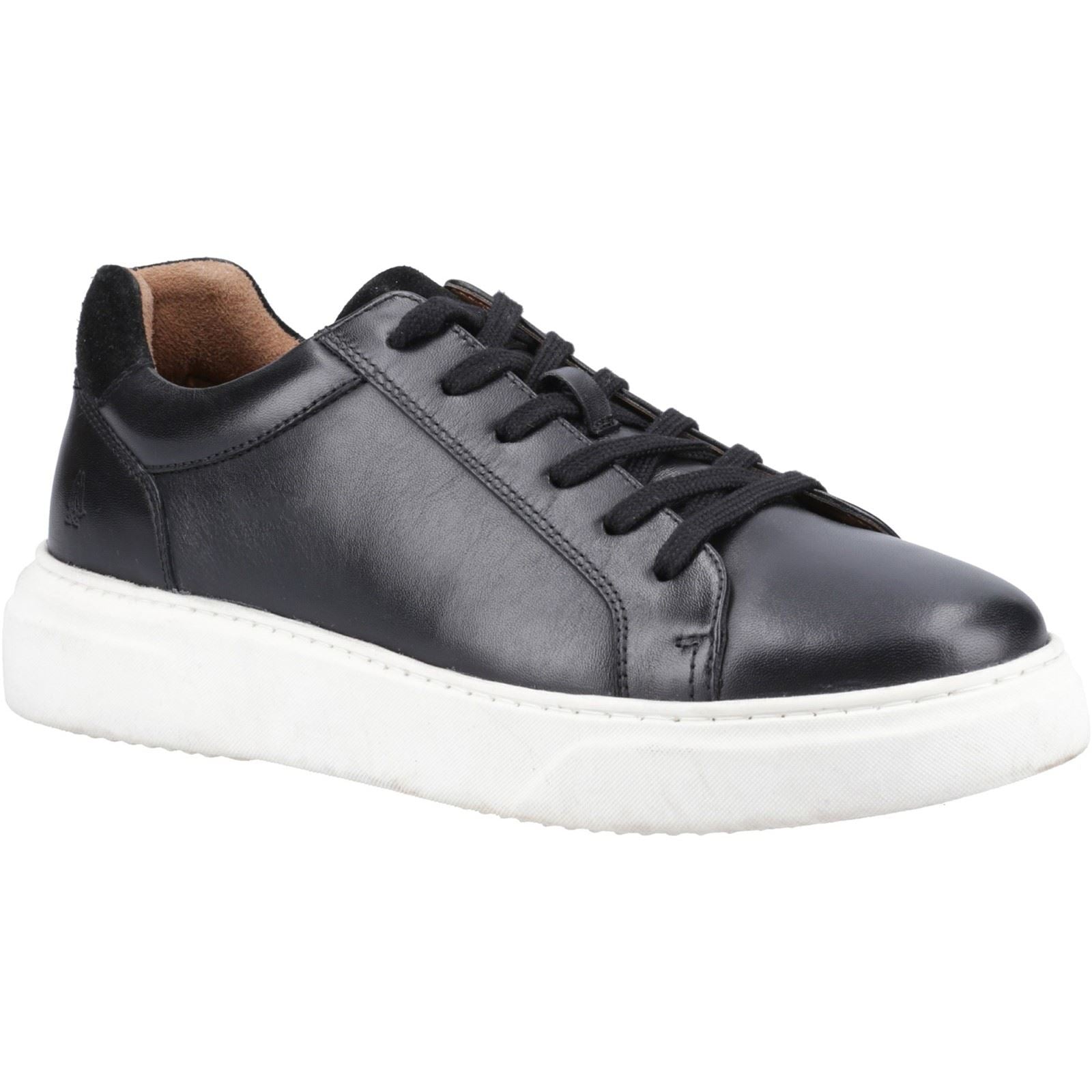 Hush Puppies Whelan Leather Men's Black Trainers