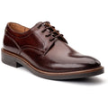 Base London Durham Leather Men's Burnt Brown Lace-Up Shoes