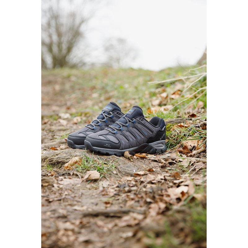 Hi-Tec Corzo Low PU Suede Men's Charcoal/Nautical Blue Hiking Boots