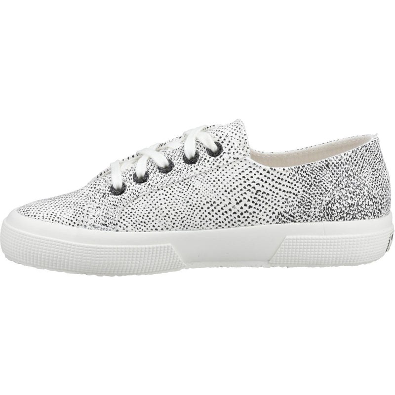 Superga 2730 Micro Faux Snake Faux Leather Women's White Avorio/Black Snake Sneakers