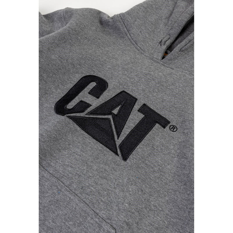Caterpillar Trademark Cotton Men's Grey Hooded Sweatshirt