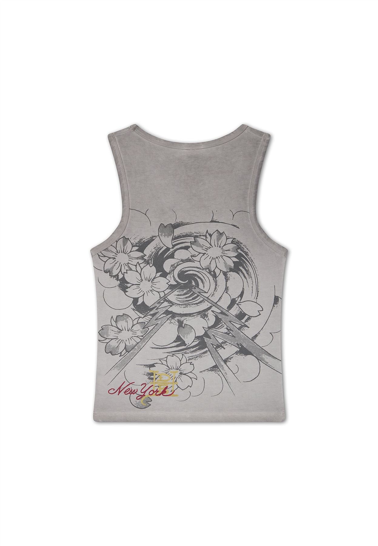 Ed Hardy In Memory of When I Cared Fitted Women's Gray Vest Top