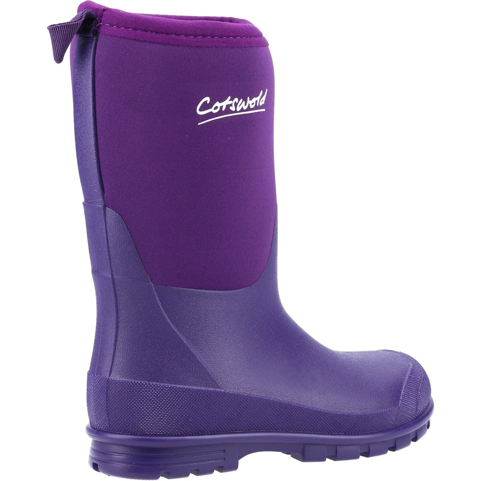 Cotswold Hilly Synthetic Purple Wellington Boots