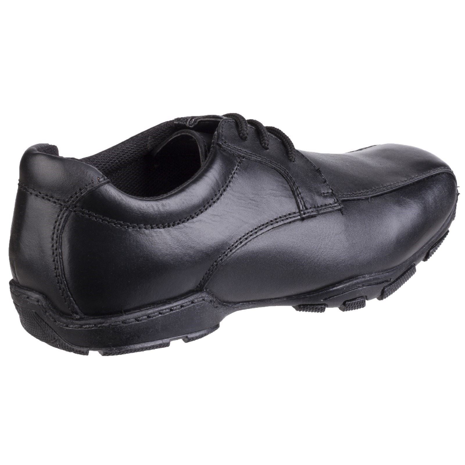 Hush Puppies Vincente Youth Boys Black Leather Loafers
