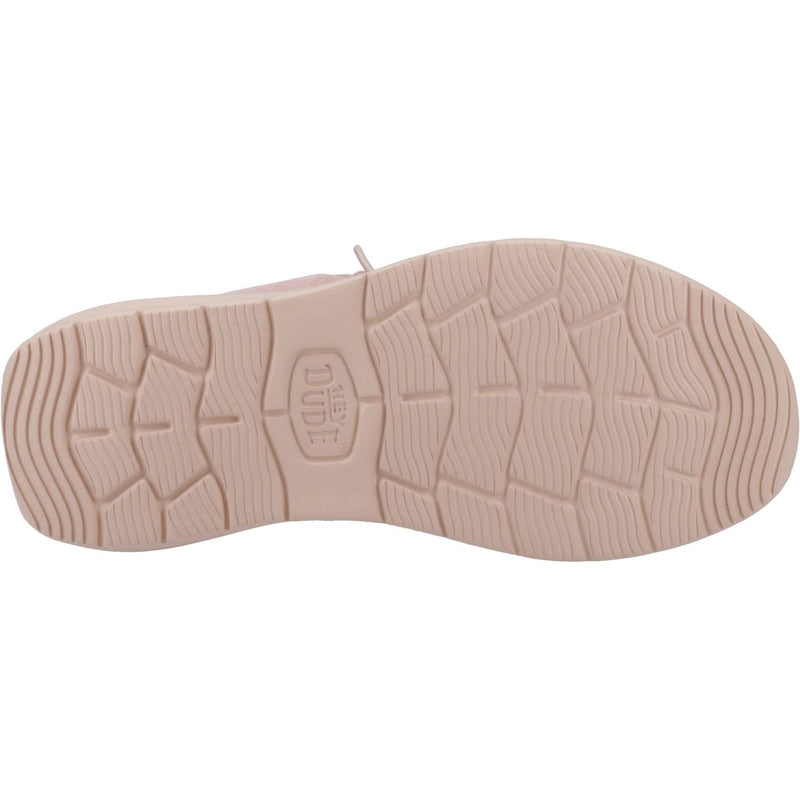 HEYDUDE Wendy COMF Suede Women's Rose Dust Moccasins Shoes