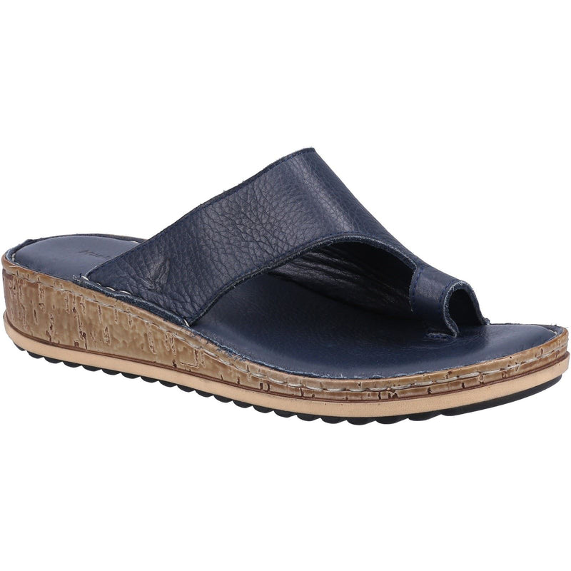 Hush Puppies Elissa Toepost Suede Women's Navy Sandals